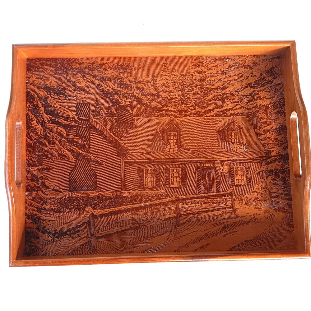 Vintage House Of Lloyd Home For The Holidays Christmas Wooden Tray New in  Box